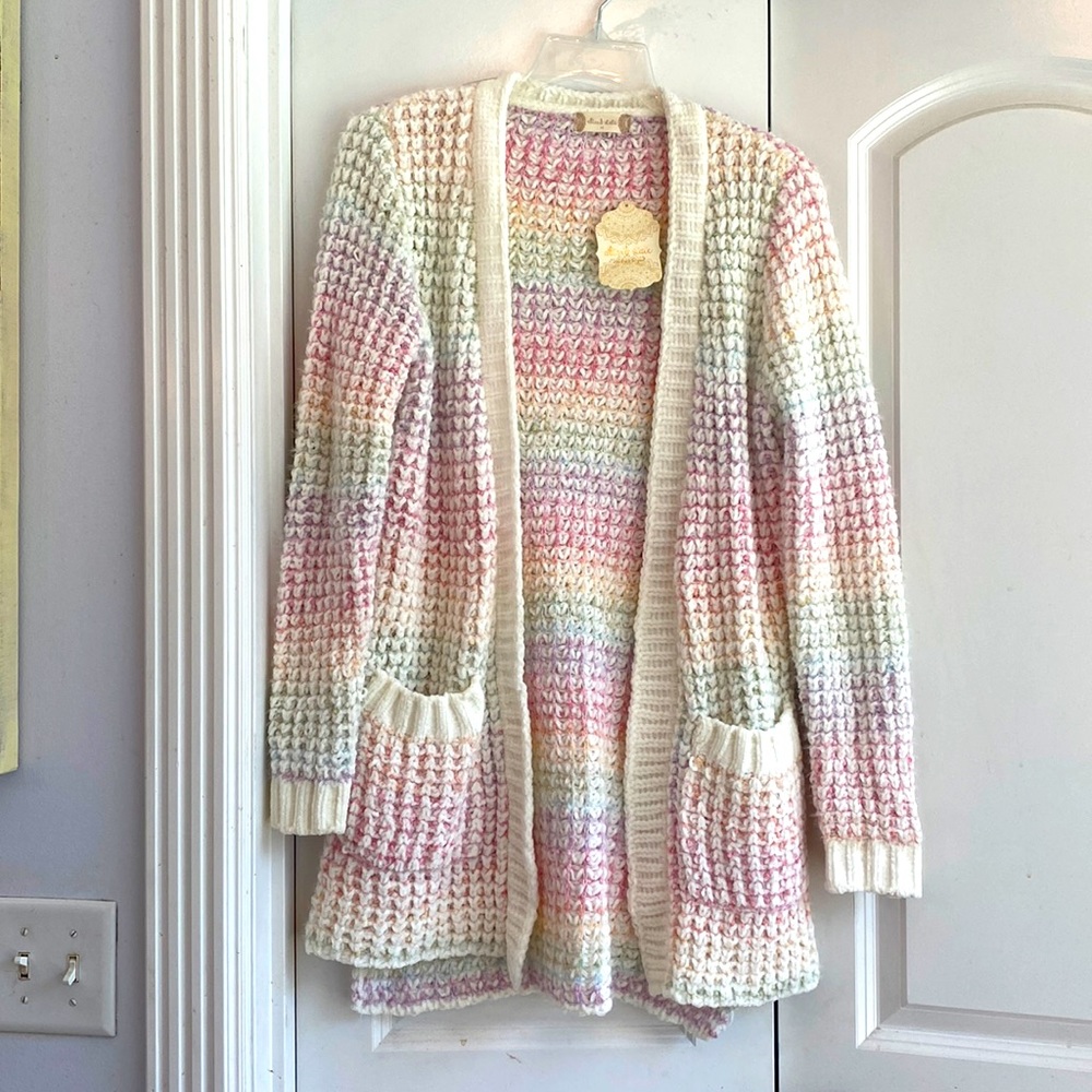 Pastel cardigan from Altar’d state. NEVER WORN